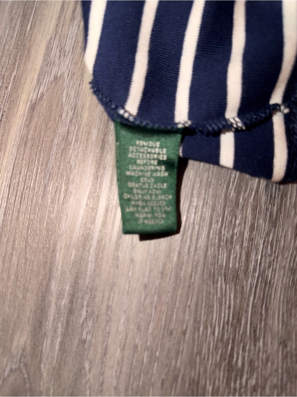 Ralph Lauren Navy and White Striped Belted Knit Dress - Picture 4 of 5
